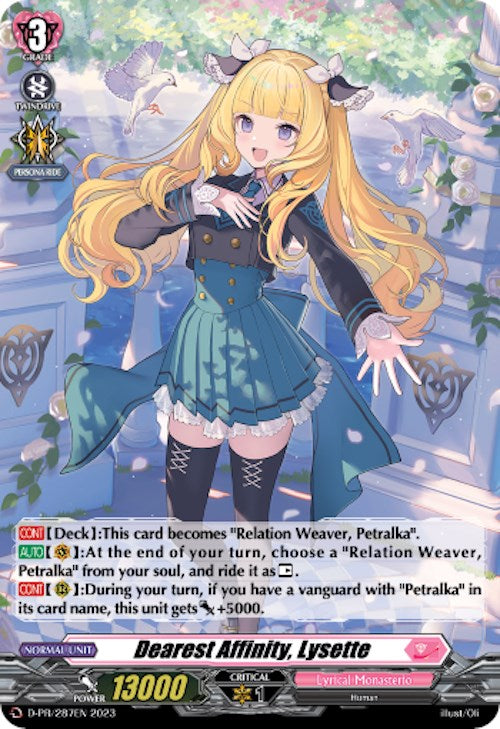 Dearest Affinity, Lysette (Foil) (D-PR/287) [D Promo Cards] | Pegasus Games WI