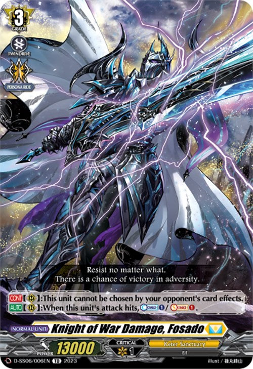 Knight of War Damage, Fosado (D-SS06/006EN) [Trial Deck 6: Resonance of Thunder Dragon] | Pegasus Games WI