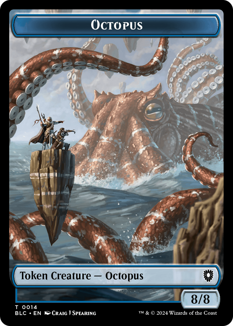 Octopus // Rabbit Double-Sided Token [Bloomburrow Commander Tokens] | Pegasus Games WI