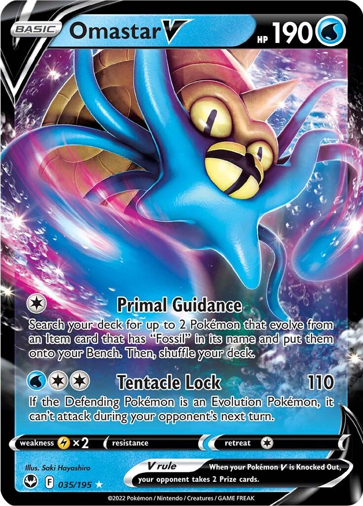 Omastar V (035/195) [Sword & Shield: Silver Tempest] | Pegasus Games WI