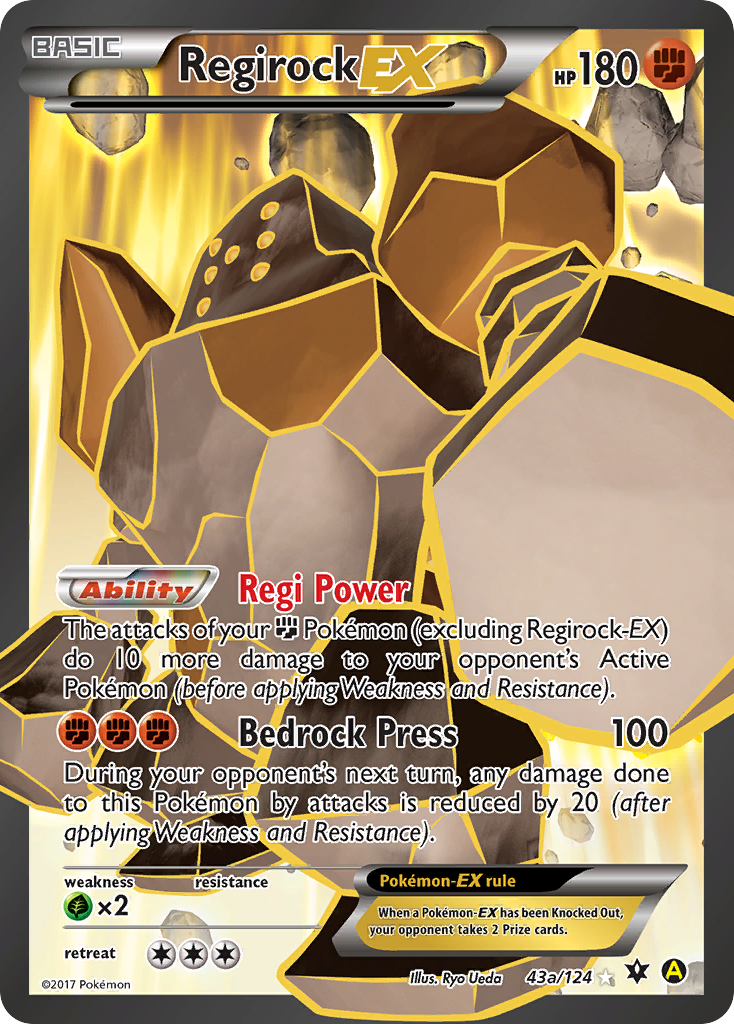 Regirock EX (43a/124) [Alternate Art Promos] | Pegasus Games WI