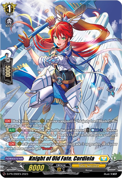 Knight of Old Fate, Cordiela (D-PR/260EN) [Promo Cards] | Pegasus Games WI