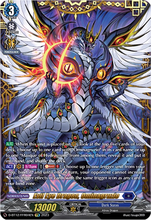 Evil Eye Dragon, Ominagruzio (D-BT12/FFR04EN) [Evenfall Onslaught] | Pegasus Games WI