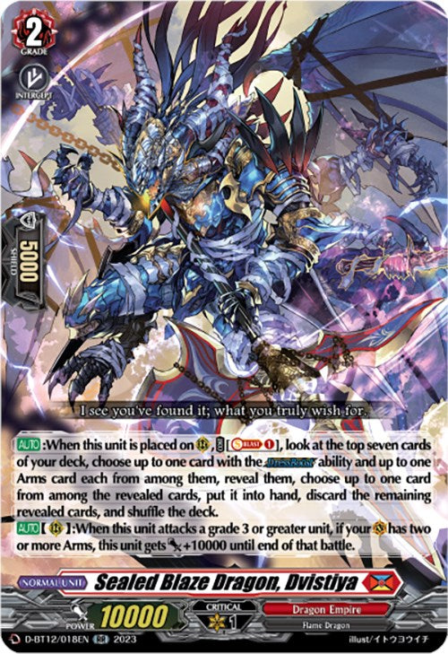 Sealed Blaze Dragon, Dvistiya (D-BT12/018EN) [Evenfall Onslaught] | Pegasus Games WI