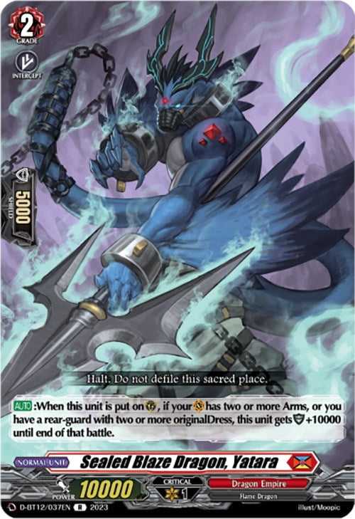 Sealed Blaze Dragon, Yatara (D-BT12/037EN) [Evenfall Onslaught] | Pegasus Games WI