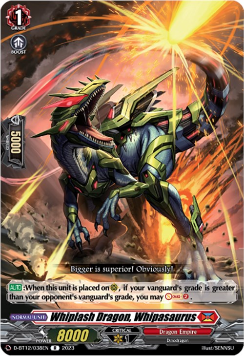 Whiplash Dragon, Whipasaurus (D-BT12/038EN) [Evenfall Onslaught] | Pegasus Games WI