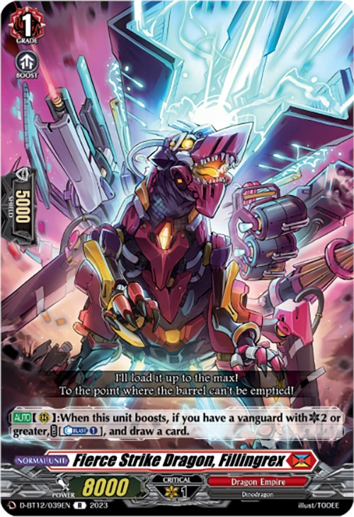 Fierce Strike Dragon, Fillingrex (D-BT12/039EN) [Evenfall Onslaught] | Pegasus Games WI