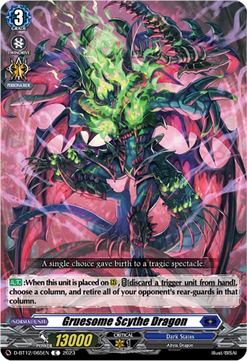 Gruesome Scythe Dragon (D-BT12/065EN) [Evenfall Onslaught] | Pegasus Games WI