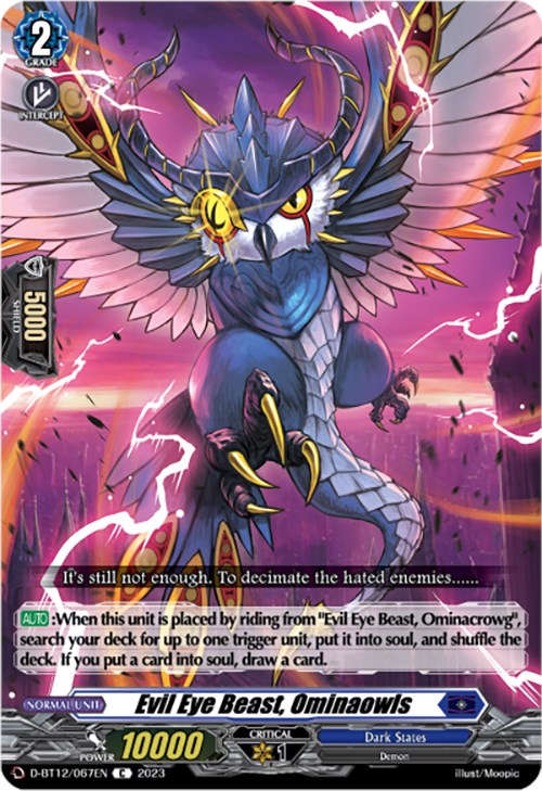 Evil Eye Beast, Ominaowls (D-BT12/067EN) [Evenfall Onslaught] | Pegasus Games WI