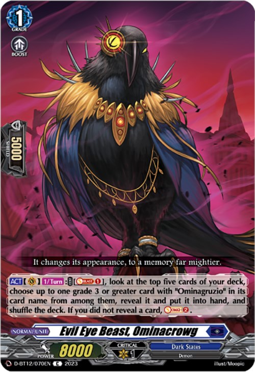 Evil Eye Beast, Ominacrowg (D-BT12/070EN) [Evenfall Onslaught] | Pegasus Games WI