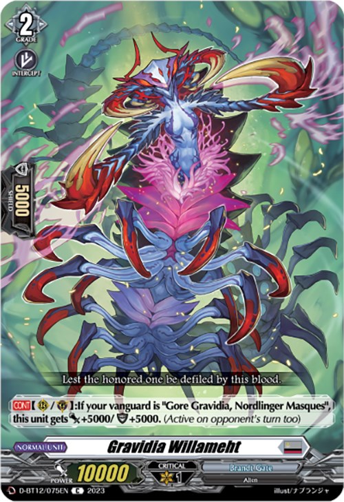 Gravidia Willameht (D-BT12/075EN) [Evenfall Onslaught] | Pegasus Games WI