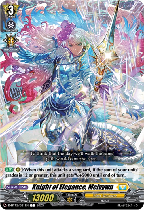 Knight of Elegance, Melvywn (D-BT12/081EN) [Evenfall Onslaught] | Pegasus Games WI