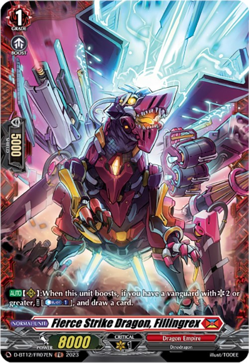 Fierce Strike Dragon, Fillingrex (D-BT12/FR07EN) [Evenfall Onslaught] | Pegasus Games WI