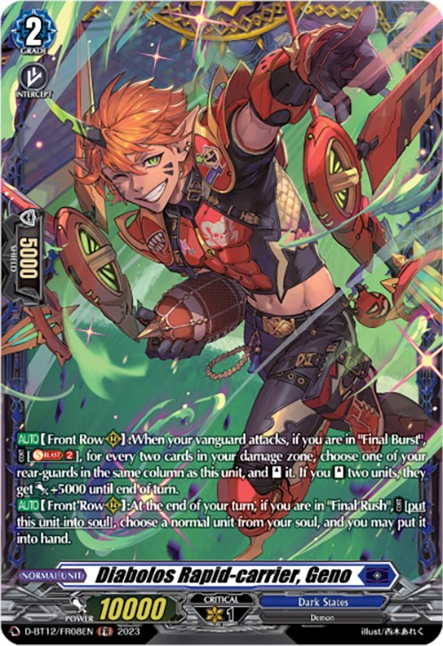 Diabolos Rapid-carrier, Geno (D-BT12/FR08EN) [Evenfall Onslaught] | Pegasus Games WI
