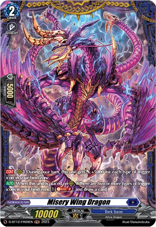 Misery Wing Dragon (D-BT12/FR09EN) [Evenfall Onslaught] | Pegasus Games WI