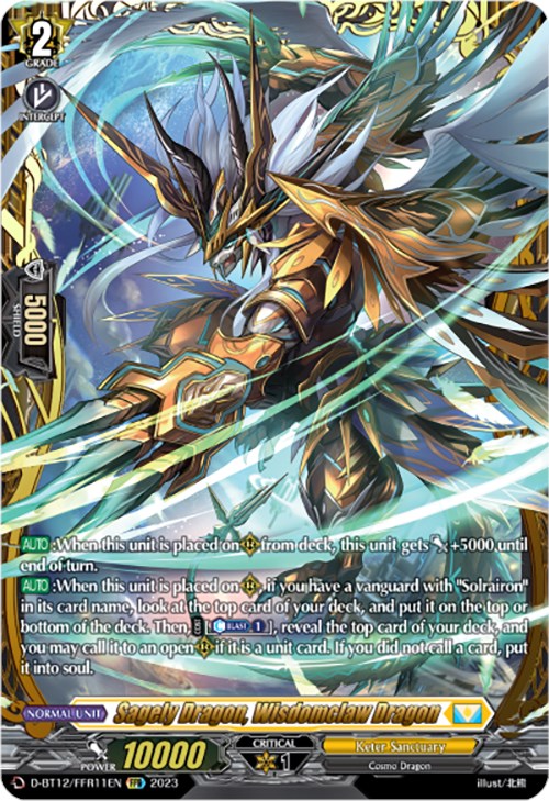 Sagely Dragon, Wisdomclaw Dragon (D-BT12/FFR11EN) [Evenfall Onslaught] | Pegasus Games WI