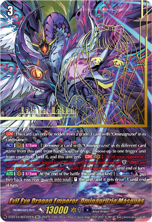 Evil Eye Dragon Emperor, Ominagruzio Masques (D-BT12/SEC02EN) [Evenfall Onslaught] | Pegasus Games WI