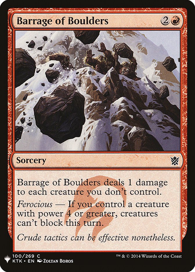 Barrage of Boulders [Mystery Booster] | Pegasus Games WI