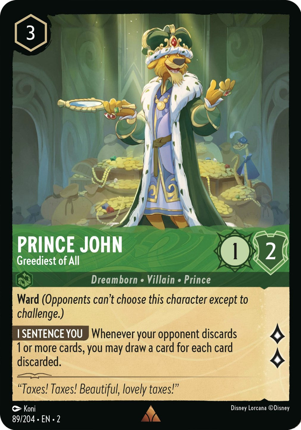 Prince John - Greediest of All (89/204) [Rise of the Floodborn] | Pegasus Games WI