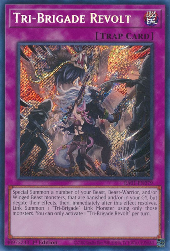 Tri-Brigade Revolt [RA01-EN079] Secret Rare | Pegasus Games WI