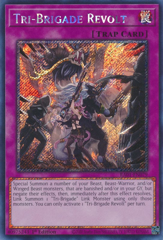 Tri-Brigade Revolt [RA01-EN079] Platinum Secret Rare | Pegasus Games WI