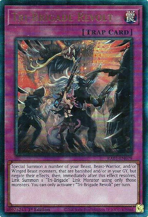 Tri-Brigade Revolt [RA01-EN079] Prismatic Ultimate Rare | Pegasus Games WI