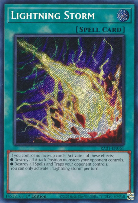 Lightning Storm [RA01-EN061] Secret Rare | Pegasus Games WI