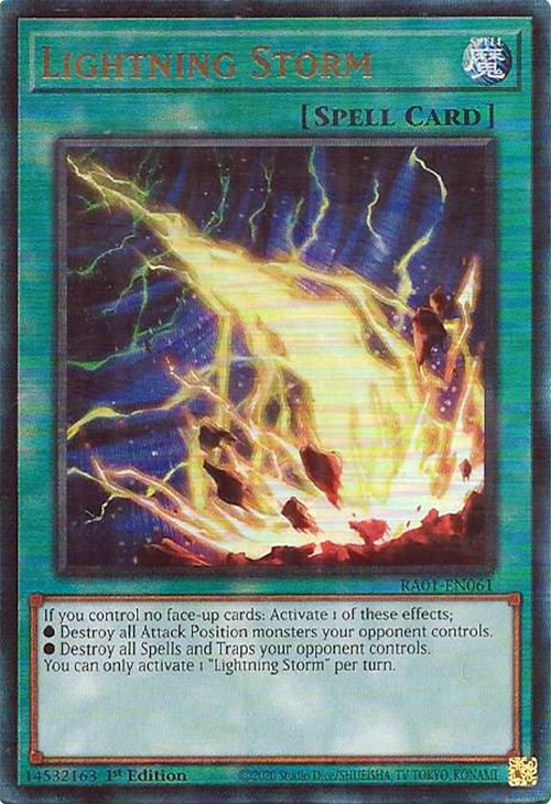 Lightning Storm [RA01-EN061] Prismatic Ultimate Rare | Pegasus Games WI