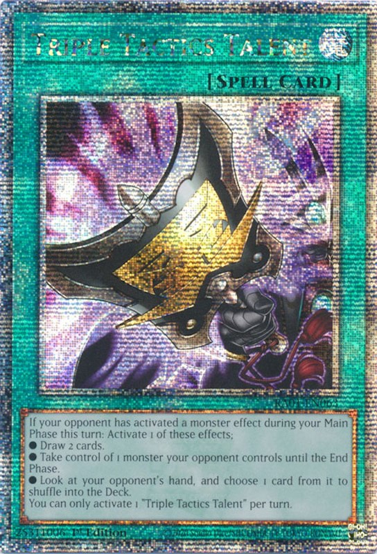 Triple Tactics Talent [RA01-EN063] Quarter Century Secret Rare | Pegasus Games WI