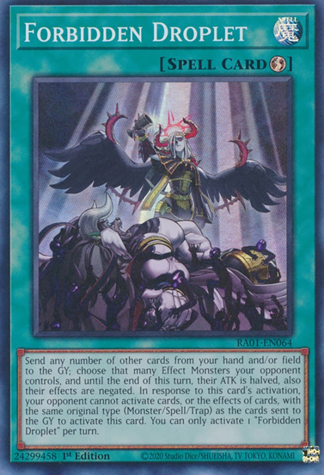 Forbidden Droplet [RA01-EN064] Super Rare | Pegasus Games WI