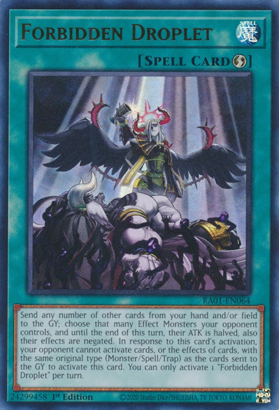 Forbidden Droplet [RA01-EN064] Ultra Rare | Pegasus Games WI
