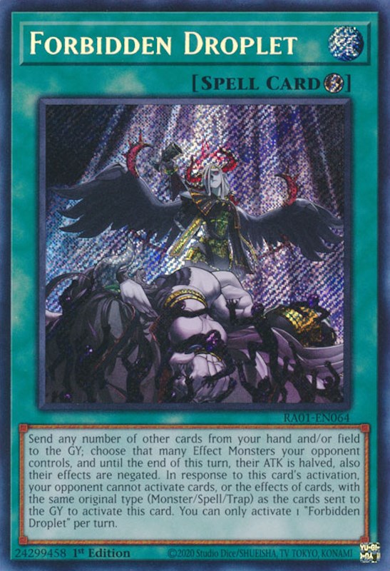 Forbidden Droplet [RA01-EN064] Secret Rare | Pegasus Games WI