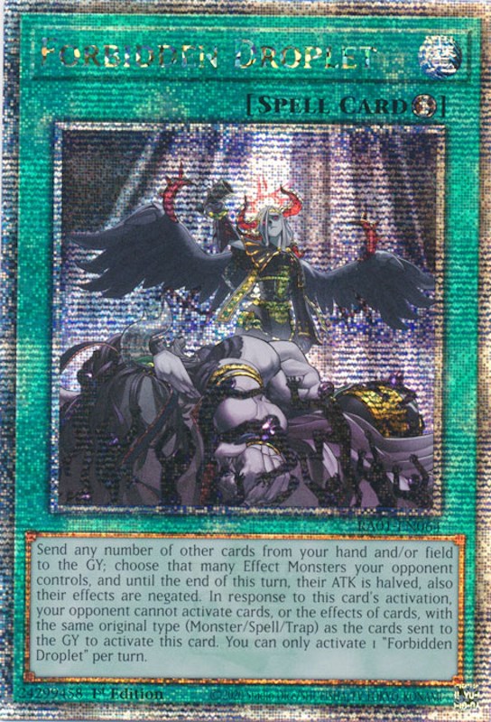 Forbidden Droplet [RA01-EN064] Quarter Century Secret Rare | Pegasus Games WI