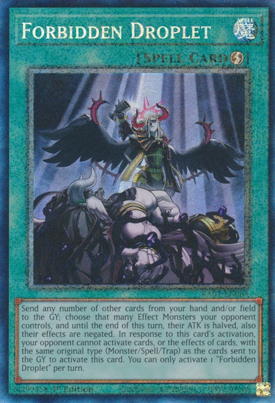 Forbidden Droplet [RA01-EN064] Prismatic Collector's Rare | Pegasus Games WI