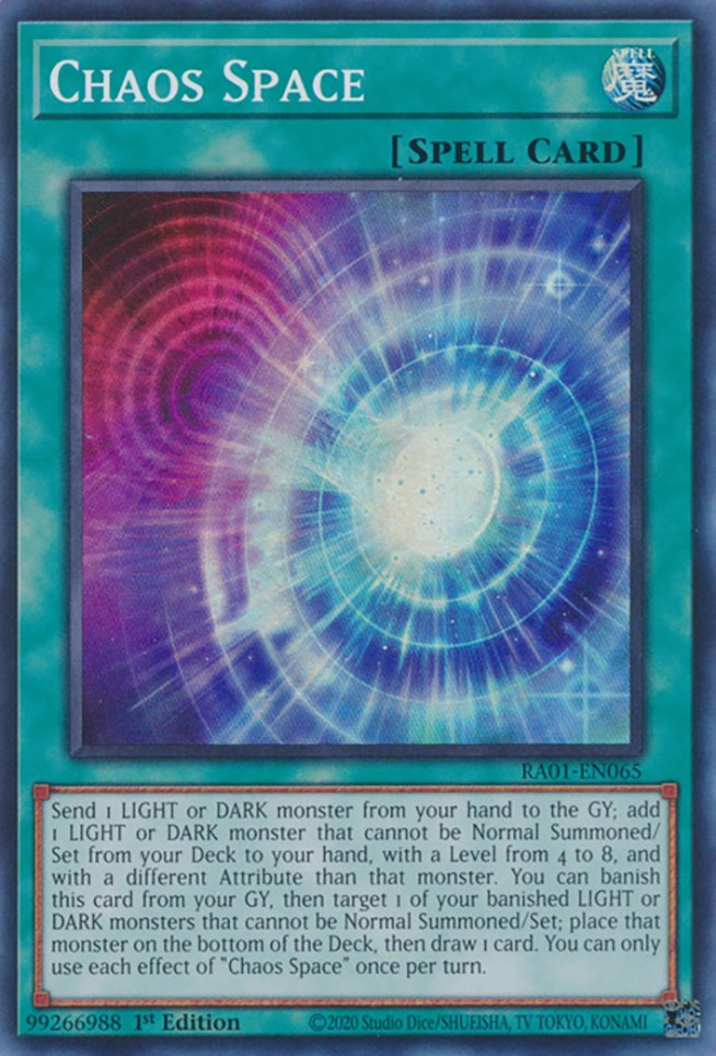 Chaos Space [RA01-EN065] Super Rare | Pegasus Games WI