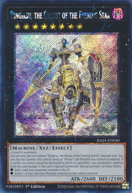 Dingirsu, the Orcust of the Evening Star [RA01-EN040] Platinum Secret Rare | Pegasus Games WI