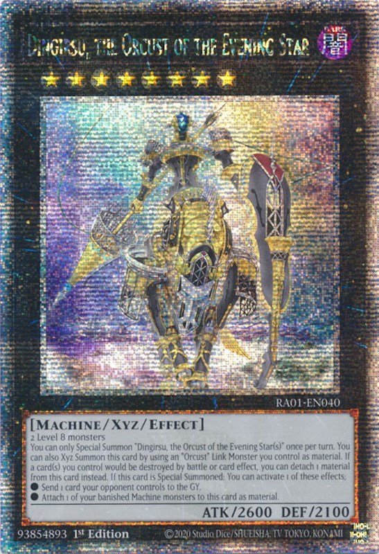 Dingirsu, the Orcust of the Evening Star [RA01-EN040] Quarter Century Secret Rare | Pegasus Games WI