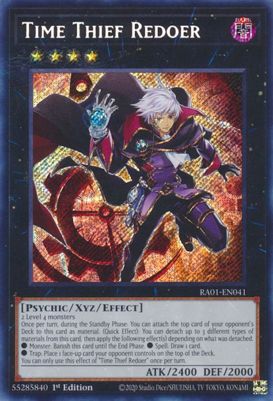 Time Thief Redoer [RA01-EN041] Secret Rare | Pegasus Games WI