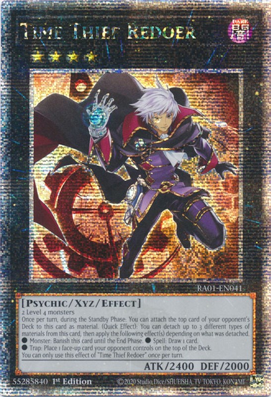 Time Thief Redoer [RA01-EN041] Quarter Century Secret Rare | Pegasus Games WI