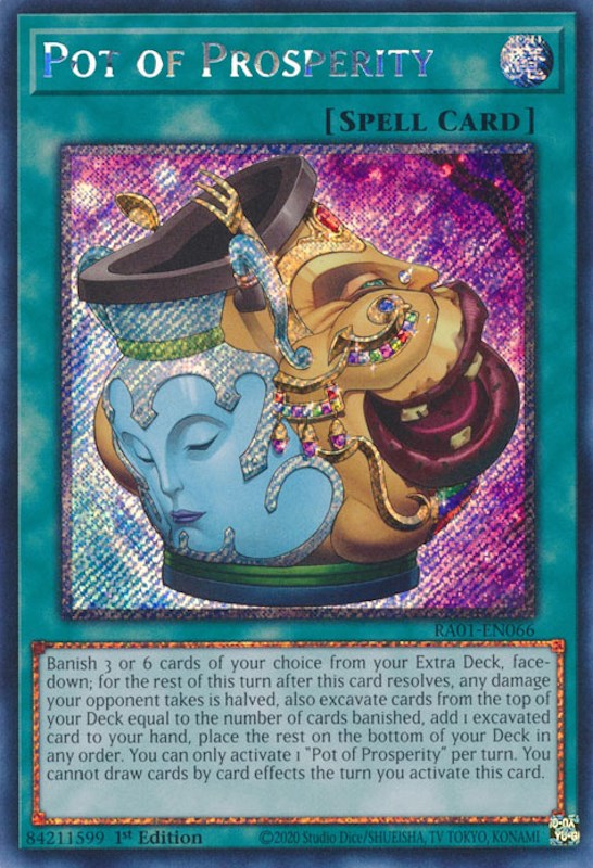 Pot of Prosperity [RA01-EN066] Platinum Secret Rare | Pegasus Games WI
