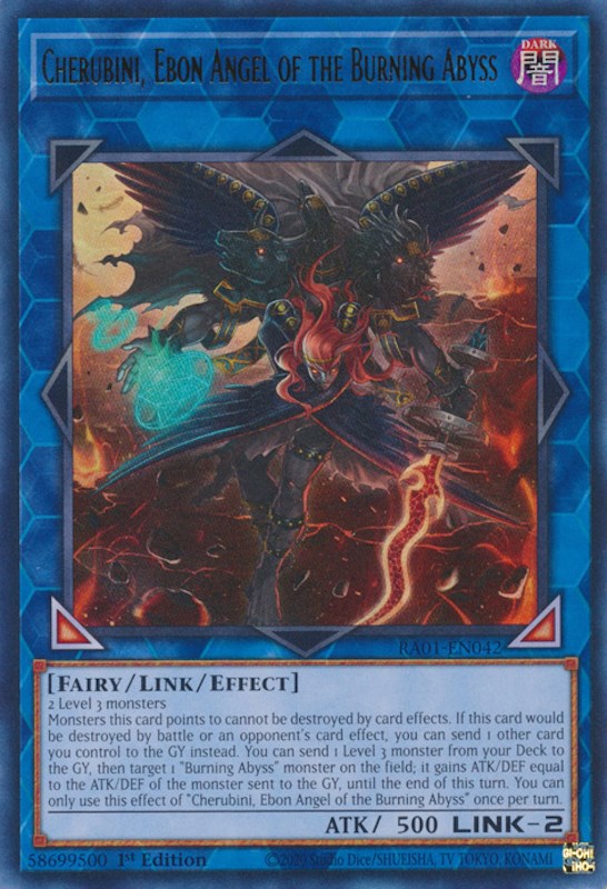 Cherubini, Ebon Angel of the Burning Abyss [RA01-EN042] Ultra Rare | Pegasus Games WI