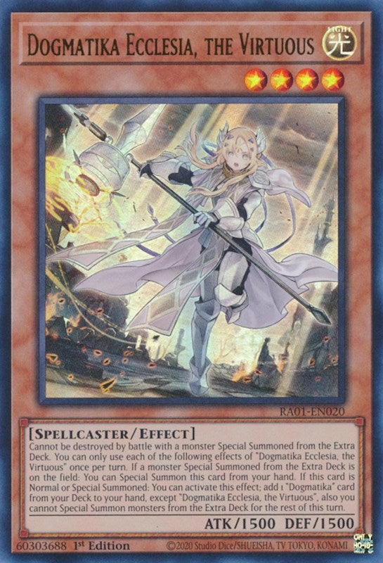 Dogmatika Ecclesia, the Virtuous [RA01-EN020] Ultra Rare | Pegasus Games WI