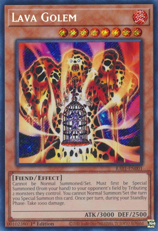 Lava Golem [RA01-EN001] Secret Rare | Pegasus Games WI