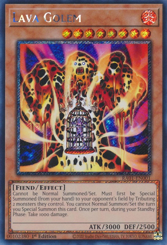 Lava Golem [RA01-EN001] Platinum Secret Rare | Pegasus Games WI