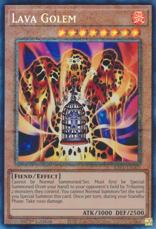 Lava Golem [RA01-EN001] Prismatic Collector's Rare | Pegasus Games WI