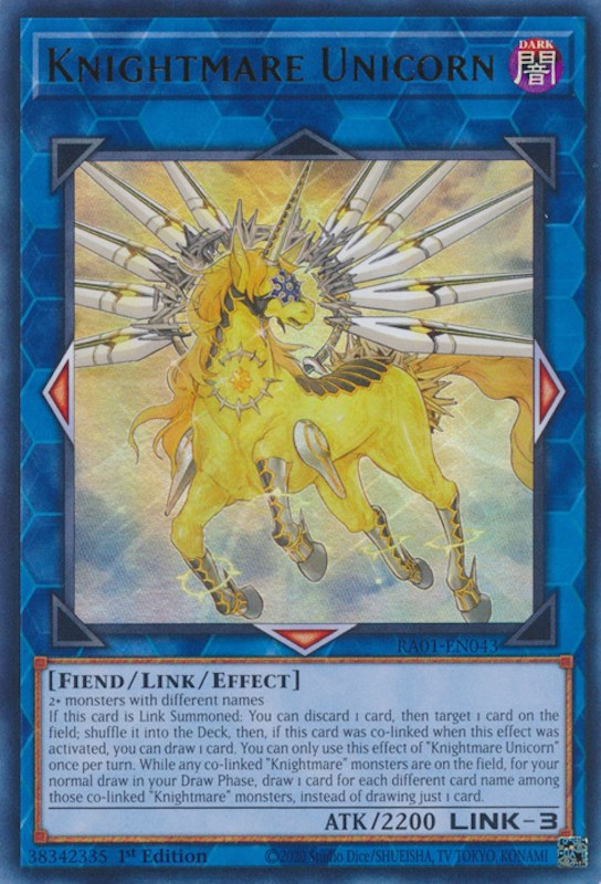 Knightmare Unicorn [RA01-EN043] Ultra Rare | Pegasus Games WI