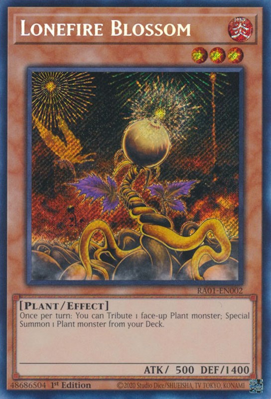 Lonefire Blossom [RA01-EN002] Secret Rare | Pegasus Games WI