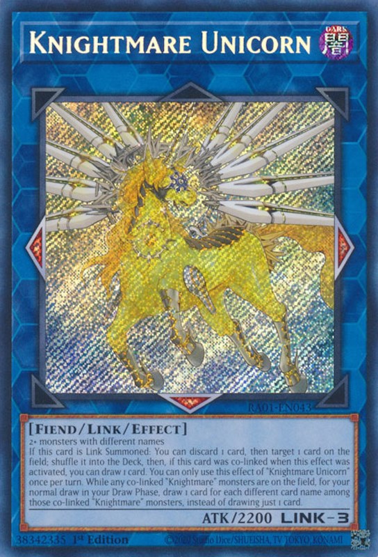 Knightmare Unicorn [RA01-EN043] Secret Rare | Pegasus Games WI