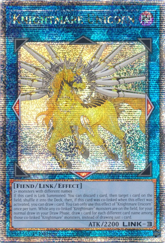 Knightmare Unicorn [RA01-EN043] Quarter Century Secret Rare | Pegasus Games WI