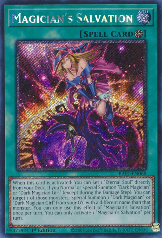 Magician's Salvation [RA01-EN068] Platinum Secret Rare | Pegasus Games WI